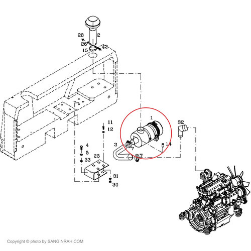 هواکش کامل بیل مکانیکی هپکو HE100
