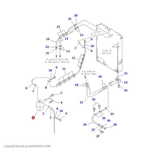 منبع آب لودر کوماتسو WA 470-3