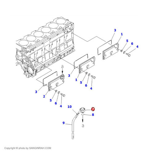 بخارکش موتور کوماتسو 6D125 E3