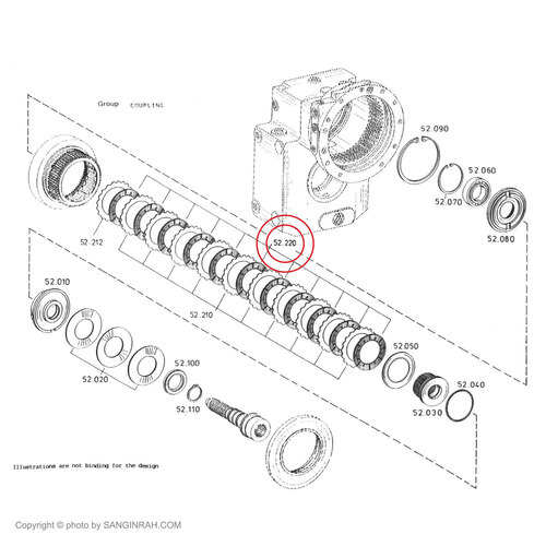 صفحه برنزی گیربکس بیل مکانیکی هپکو A900
