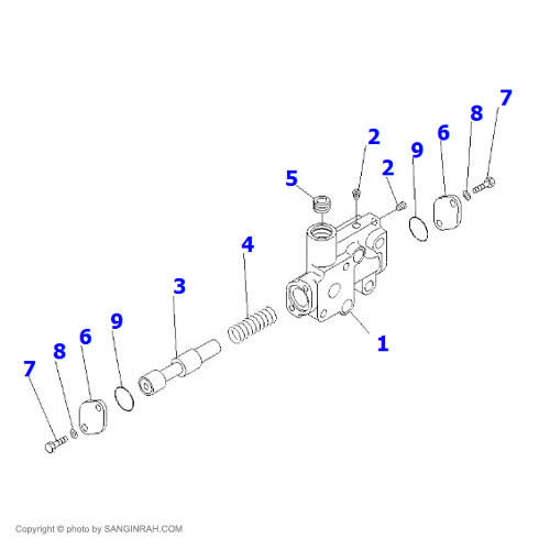 شیر فلو کنترل لودر کوماتسو WA 470-3
