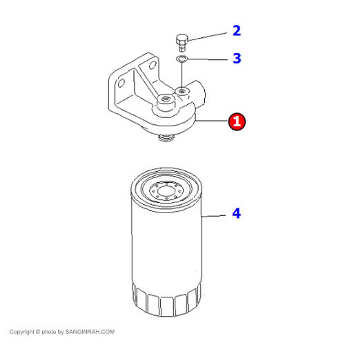 پایه فیلتر سوخت بیل مکانیکی کوماتسو PC200-7