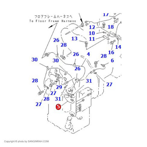 سنسور دور موتور لودر کوماتسو WA 470-3