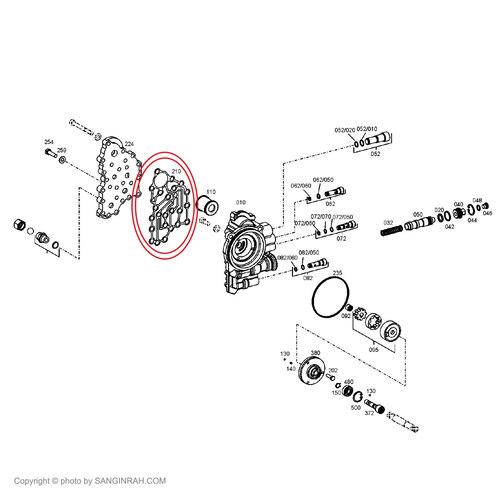 واشر شیر کنترل گیربکس زد اف ZF 2HL100