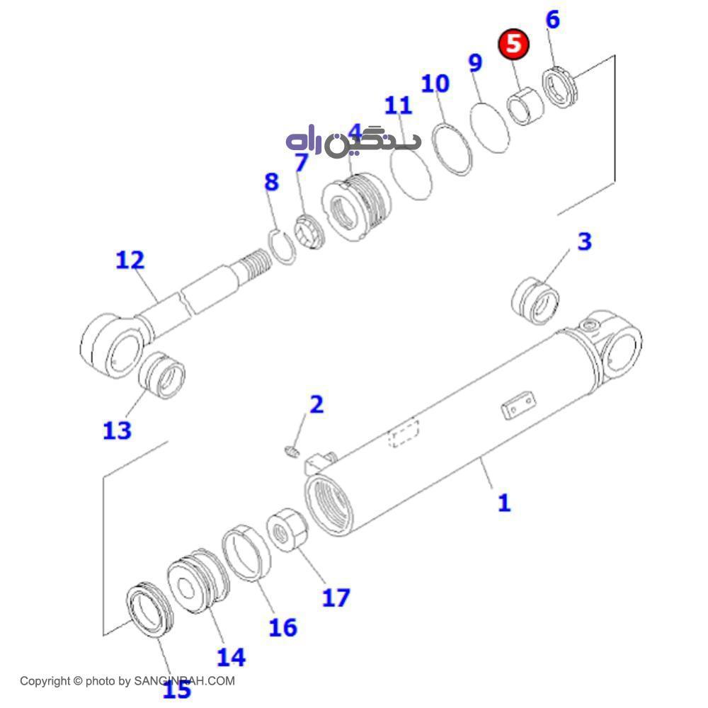 بوش جک فرمان لودر کوماتسو WA 470-3