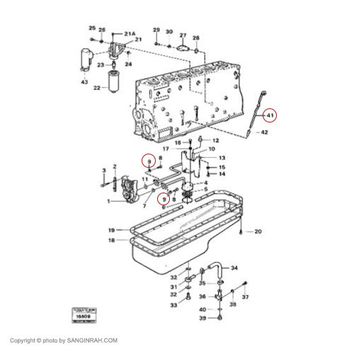گژ روغن موتور لودر ولوو 4400