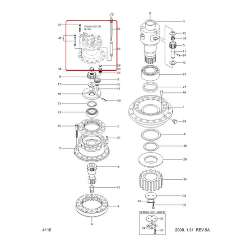 پمپ گردان بیل مکانیکی هیوندا R320LC-7