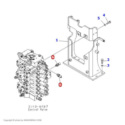 سنسور فشار هیدرولیک شیر کنترل بیل مکانیکی کوماتسو PC200-7