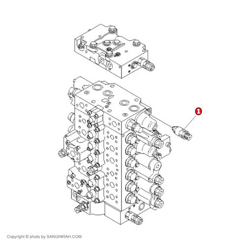 فشار شکن شیر کنترل بیل مکانیکی کوماتسو PC200-7