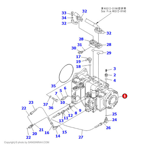 پمپ مادر بیل مکانیکی کوماتسو PC800-7