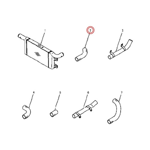 شلنگ افتر کولر موتور کوماتسو 6D102