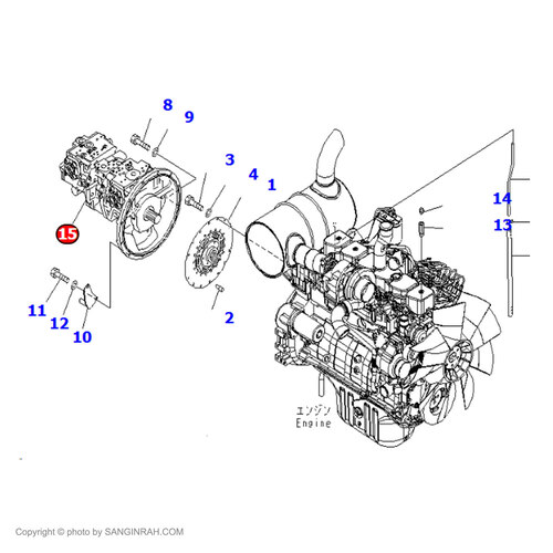 پمپ مادر بیل مکانیکی کوماتسو PC200-7