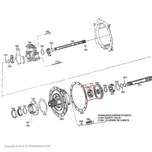 بلبرینگ پشت شفت توربین گیربکس زد اف ZF 6WG200