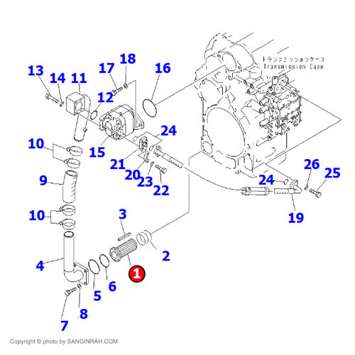 فیلتر مکش گیربکس لودر کوماتسو WA 470-3