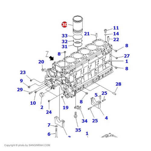 بوش موتور لودر کوماتسو WA 470-3