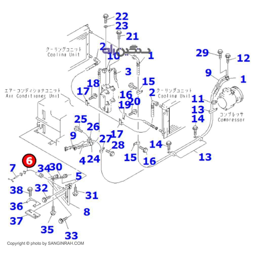سنسور فشار گاز کولر لودر کوماتسو WA 470-3