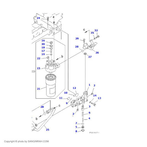 فیلتر روغن موتور لودر کوماتسو WA 470-3