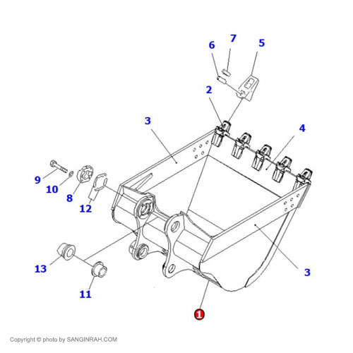 باکت بیل مکانیکی کوماتسو PC400-7