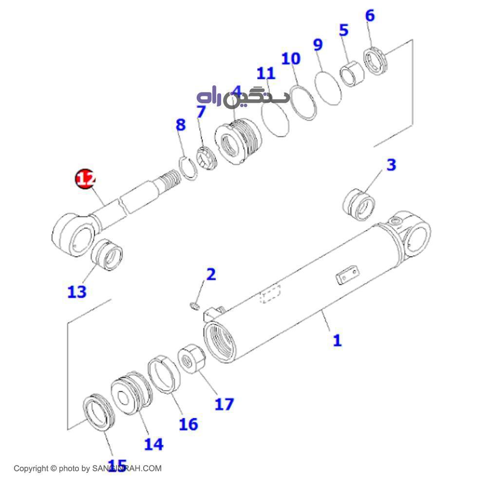 شافت جک فرمان لودر کوماتسو WA 470-3