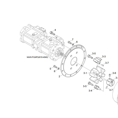 پمپ مادر بیل مکانیکی هیوندا R210LC-7