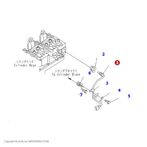 سنسور دمای آب بیل مکانیکی کوماتسو PC200-7