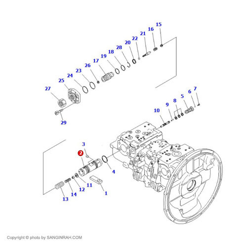 پیستون پمپ سروو بیل مکانیکی کوماتسو PC400-7