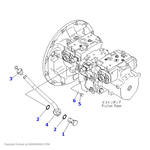پمپ مادر بیل مکانیکی کوماتسو PC400-8