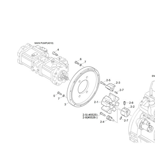 پمپ مادر بیل مکانیکی هیوندا R170W-7