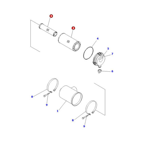 فیلتر هواکش بیل مکانیکی کوماتسو PC200-7