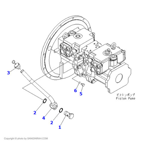 پمپ مادر بیل مکانیکی کوماتسو PC300-7