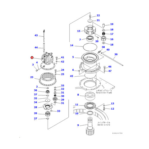 پمپ گردان بیل مکانیکی کوماتسو PC400-7