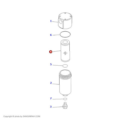 فیلتر روغن هیدرولیک بیل مکانیکی کوماتسو PC200-7