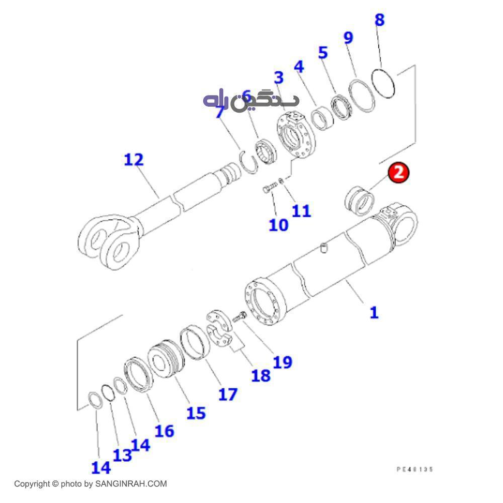 بوش ته جک بالابر لودر کوماتسو WA 470-3