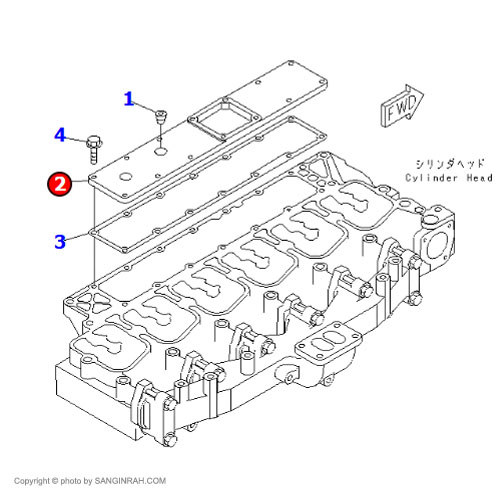 کاور منیفولد هوا بیل مکانیکی کوماتسو PC200-7