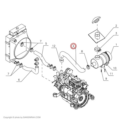 شلنگ هواکش غلتک هپکو HC100C