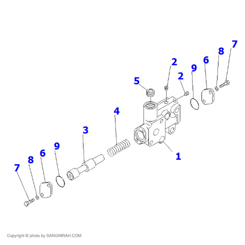 فنر شیر فلو کنترل لودر کوماتسو WA 470-3