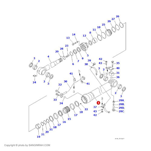 پوسته جک استیک بیل مکانیکی کوماتسو PC200-7