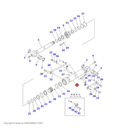 پوسته جک خالی کن بیل مکانیکی کوماتسو PC400-7
