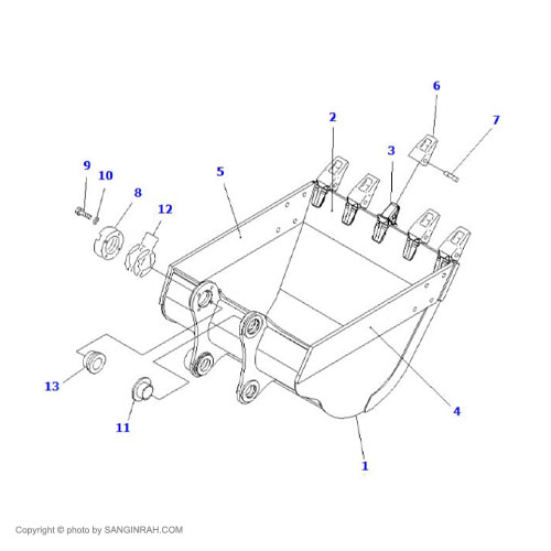 باکت بیل مکانیکی کوماتسو PC200-7