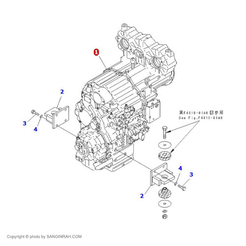 گیربکس کامل لودر کوماتسو WA 470-3