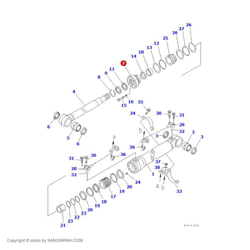 هد جک بالابر بیل مکانیکی کوماتسو PC200-7