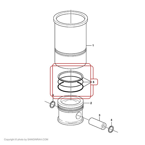 اورینگ دور بوش موتور بیل مکانیکی ولوو EC 210 BLC