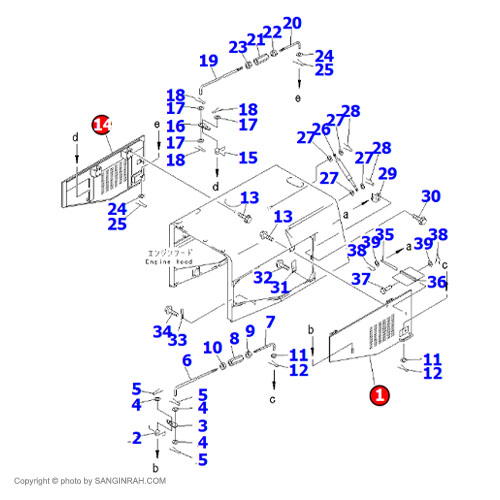 درب کاپوت لودر کوماتسو WA 470-3