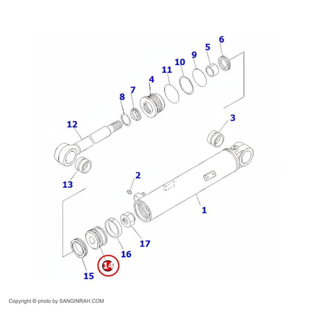 پیستون جک فرمان لودر کوماتسو WA 470-3