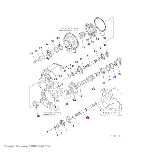 شفت گیربکس لودر کوماتسو WA 470-3