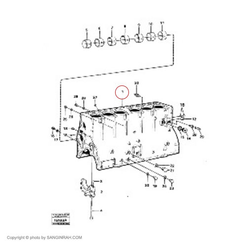 بلوک سیلندر لودر ولوو 4500