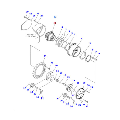 پمپ حرکت بیل مکانیکی کوماتسو PC400-8