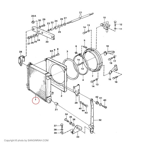 رادیاتور اب لودر ولوو 4400