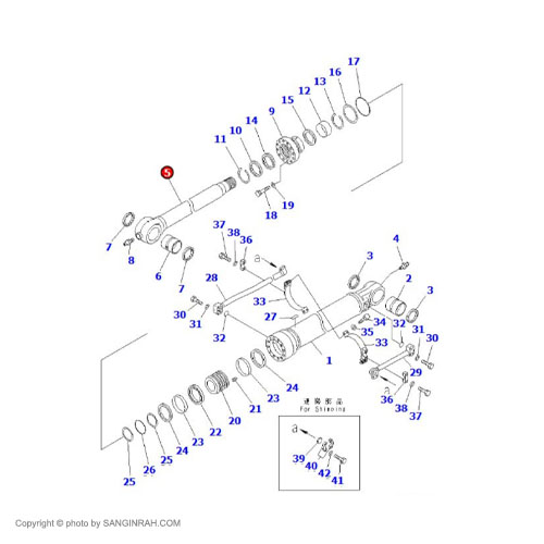 شافت جک خالی کن بیل مکانیکی کوماتسو PC400-7