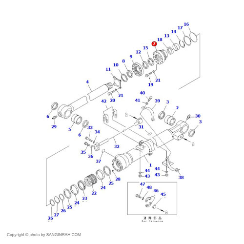 هد جک خالی کن بیل مکانیکی کوماتسو PC200-7